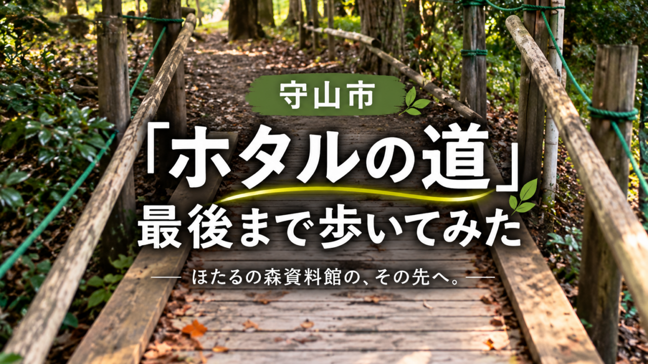 守山市のほたるの森資料館の奥に続くホタルの道の木道